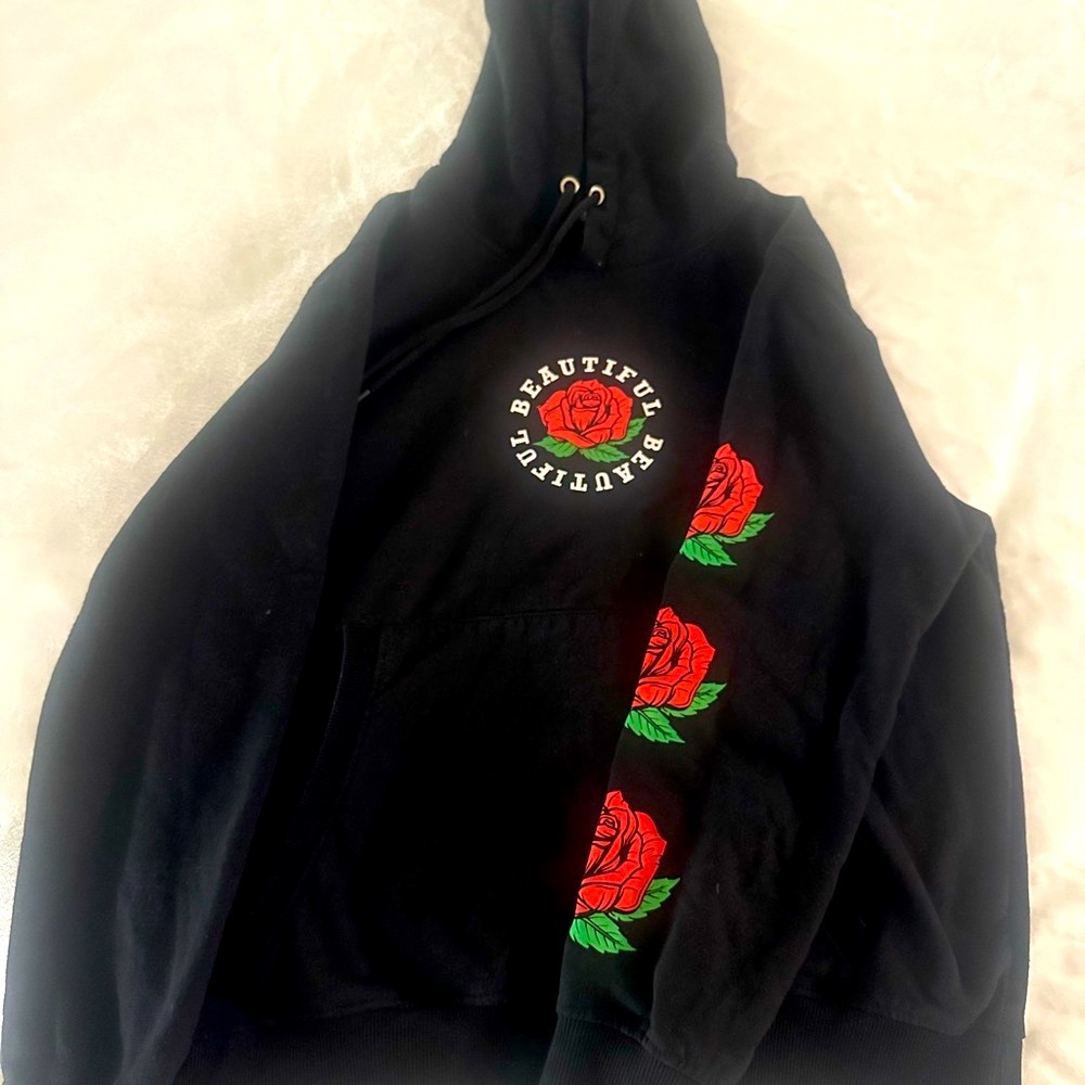 Electric Family Black Hoodie with Pink Accents